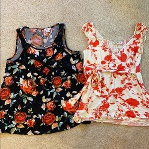 Floral tops 2 x 1